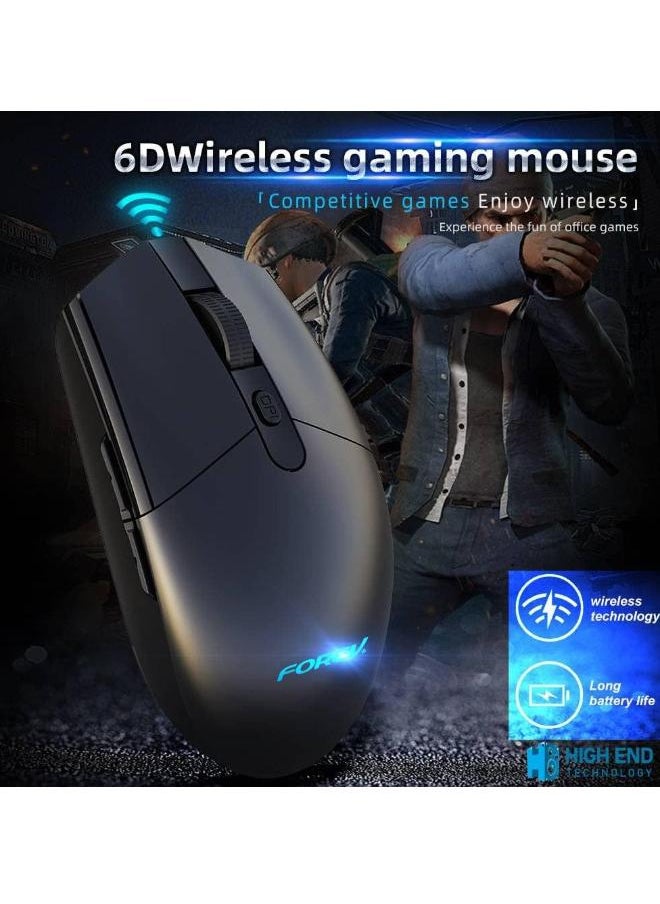 Forev - For Forev FV-G304 Wireless Mouse – 2.4G Wireless office business mic – 6 Buttons – 3200DPI – Energy saving – ON/OFF Button – Ergonomic Design – Effective distance 10m – (1x AA Battery) | Black - Image 1