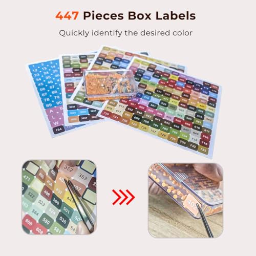 Tonyutech 60 Piece Set of Diamond Painting Storage Containers, 2-in-1 Diamond Painting Trays and Racks, Diamond Art Accessories, Diamond Art Diamond Storage - Image 5