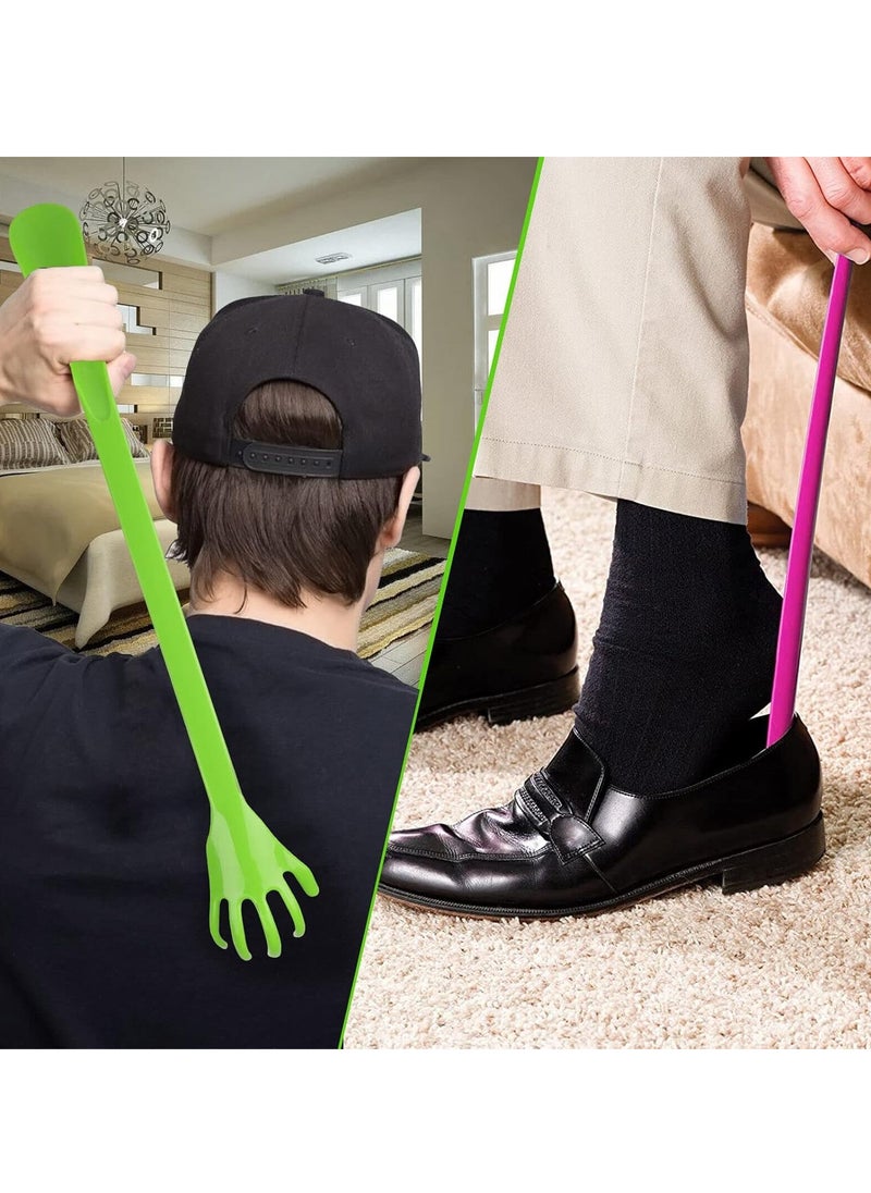 2 in 1 Hand Back Scratcher Massager Long Reach with Shoehorn Pick Itch Relief, Back Scratcher,Long Back Scratcher for Men, Women.