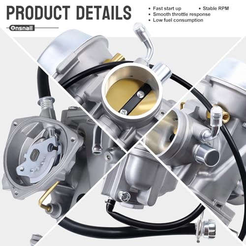 Onsnail Carburetor for Polaris Sportsman 500 4X4 HO 2001-2005 2010-2012(Only HO)/Polaris Scrambler 500 4X4 1997-2009/Polaris Worker 500/Polaris ATP 500 - Image 3
