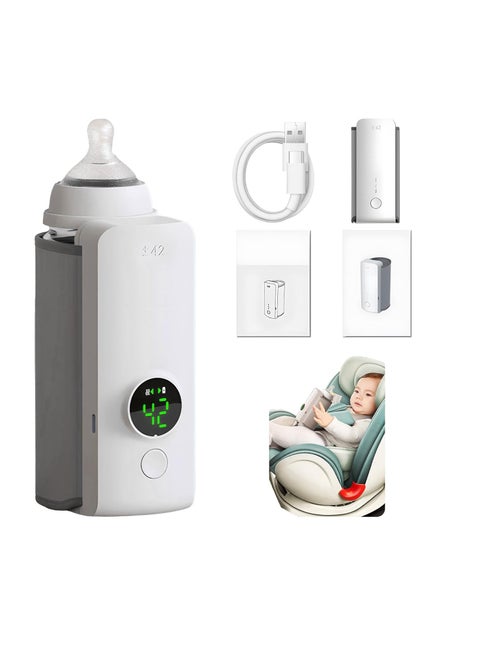 Portable Bottle Warmer for Travel, Fast Heating - Travel Bottle Warmer with Battery-Powered Temperature Display