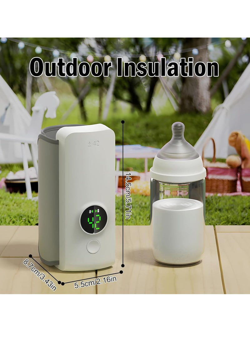 Portable Bottle Warmer for Travel, Fast Heating - Travel Bottle Warmer with Battery-Powered Temperature Display
