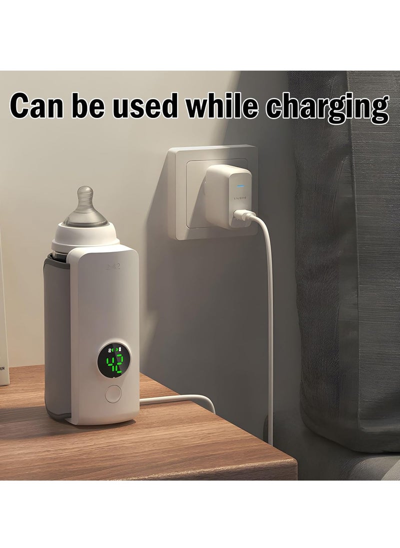 Portable Bottle Warmer for Travel, Fast Heating - Travel Bottle Warmer with Battery-Powered Temperature Display
