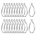 M METERXITY 20Pack Open Bezels for Resin Teardrop Shape Open Back Bezel Pendants for Resin Jewelry MakingDIY Earrings Necklace Alloy Hollow Frame Pendants Silver Tone - Image 2