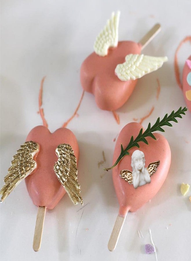 Caregene Angel Baby Chocolate Molds Baby Wing Wedding Silicone Mold For Baby Shower Birthday Party Valentine's Day Cake Decoration Making Wings Pendants Epoxy Clay Key Ring - Image 5