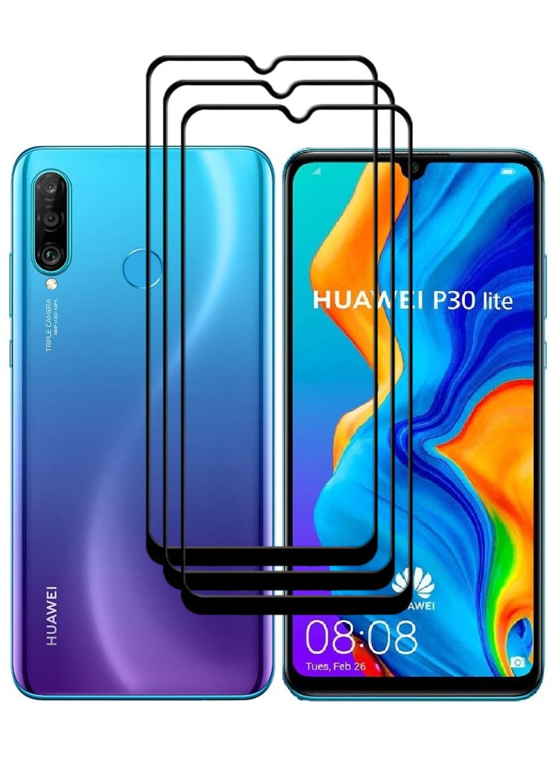 ACLIX 3 Pieces Antistatic ESD Dustproof Premium Quality High Definition Tempered Glass Screen Protector Designed For Huawei P30 lite - Image 1