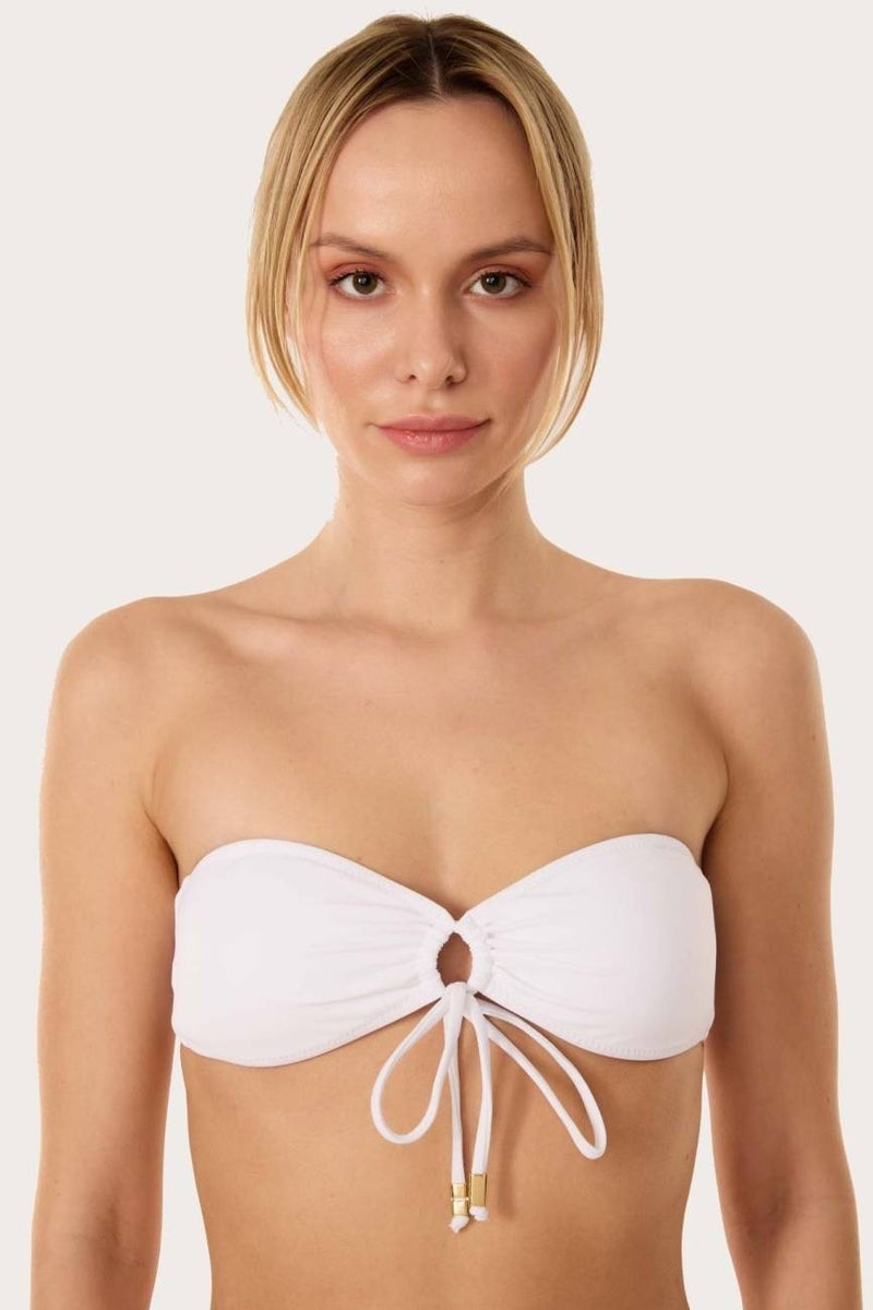 Ayyıldız 63567 White Strapless Bikini Top - Image 1