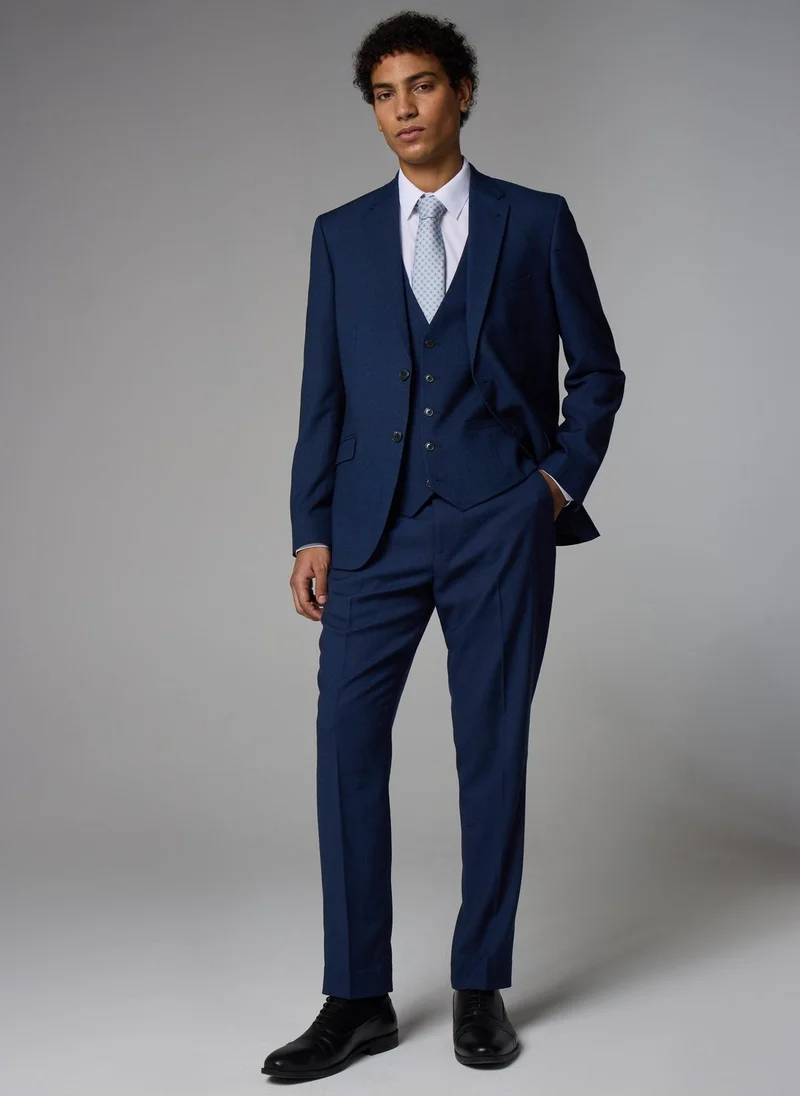 Matalan Taylor & Wright Blue Black Slim Trousers