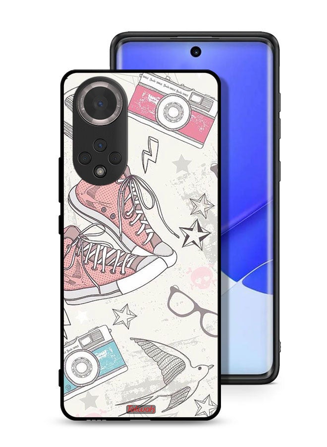 Tolwak Honor 50 Protective Case Cover Canva Shoes And Camera Art - Image 1
