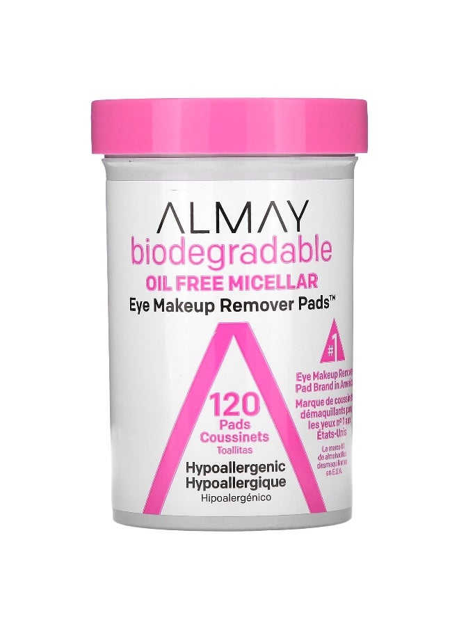 Almay Almay, Eye Makeup Remover Pads, Oil Free Micellar, 120 Pads  - Image 1