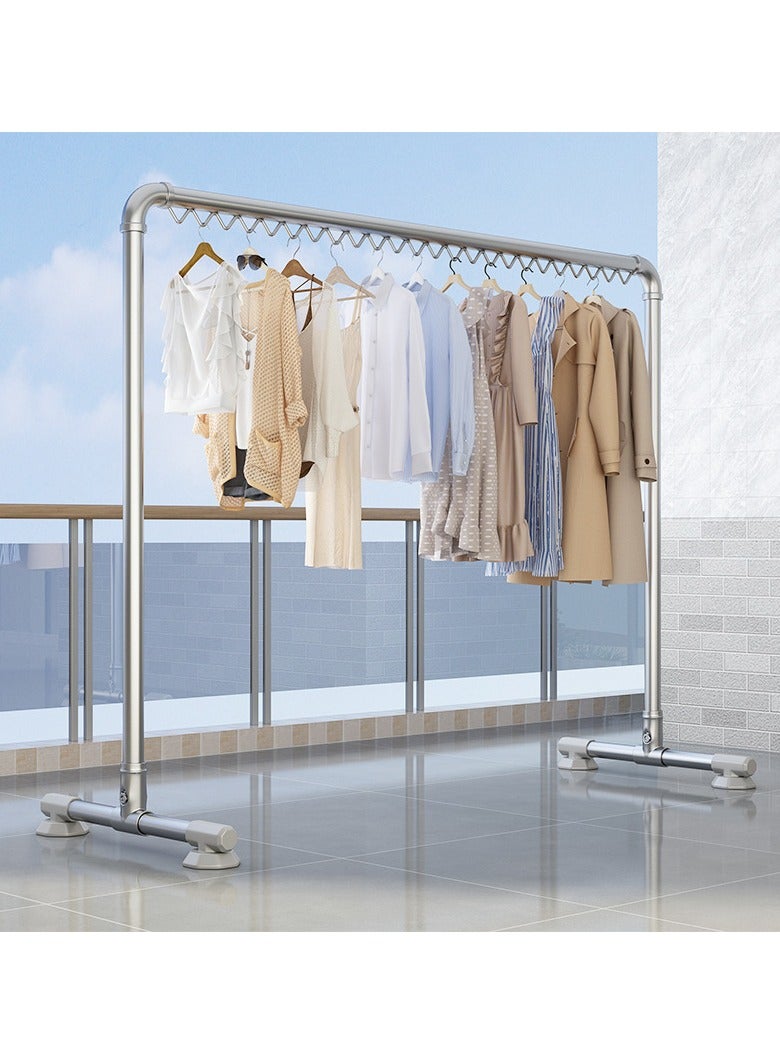 Jorunb Clothes Drying Rack,Clothes rack,Clothing Rack Windproof Industrial Pipe Clothing Rack for Hanging Clothes Coats Skirts Shirts Sweaters(180x150cm)  - Image 2