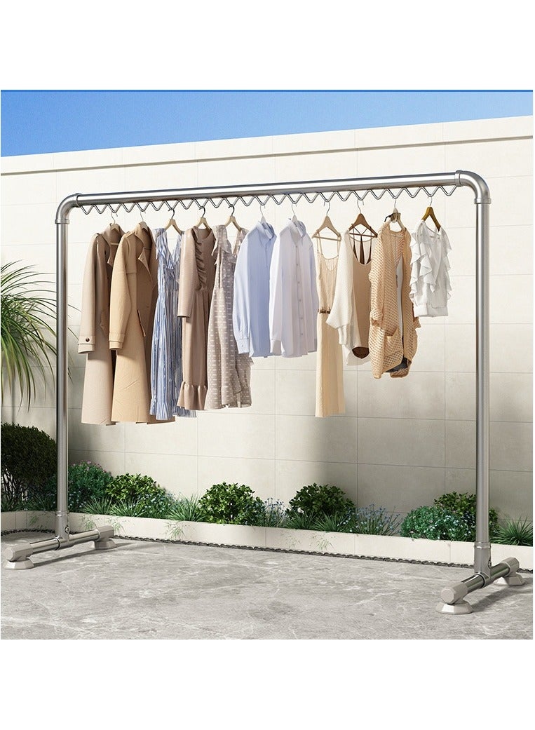 Jorunb Clothes Drying Rack,Clothes rack,Clothing Rack Windproof Industrial Pipe Clothing Rack for Hanging Clothes Coats Skirts Shirts Sweaters(180x150cm)  - Image 1