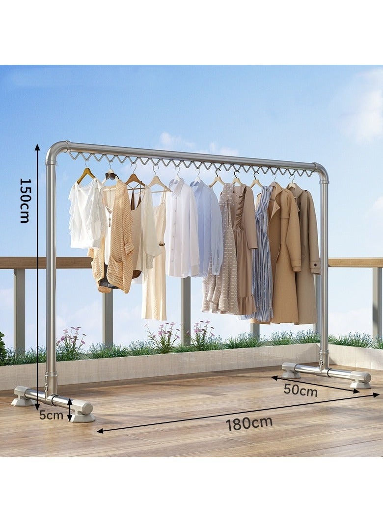 Jorunb Clothes Drying Rack,Clothes rack,Clothing Rack Windproof Industrial Pipe Clothing Rack for Hanging Clothes Coats Skirts Shirts Sweaters(180x150cm)  - Image 3