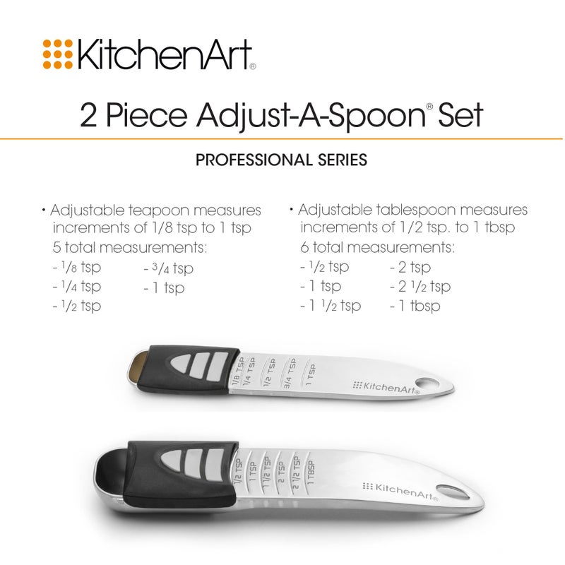 KitchenArt Pro Adjustable Measuring Set, Includes Adjustable Tablespoon, Teaspoon, and 1 Cup Measuring Cup - Image 5