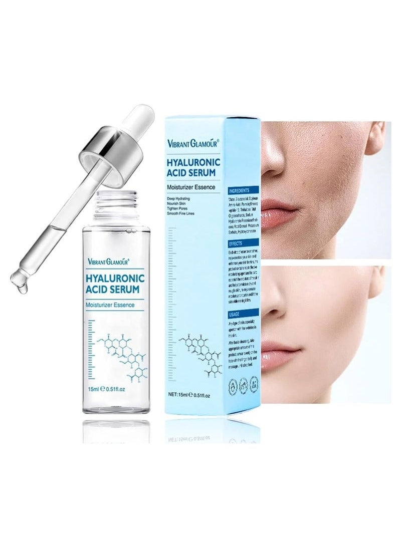 فايبرنت جلامور حمض الهيالورونيك الجوهر ، 15ml نقية حمض الهيالورونيك الوجه الجوهر ، حمض الهيالورونيك الظلام بالوعة تلف الجوهر ، نباتي ، ترطيب ، والتعاقد ، والحد من التجاعيد ومكافحة الشيخوخة الجوهر - Image 1