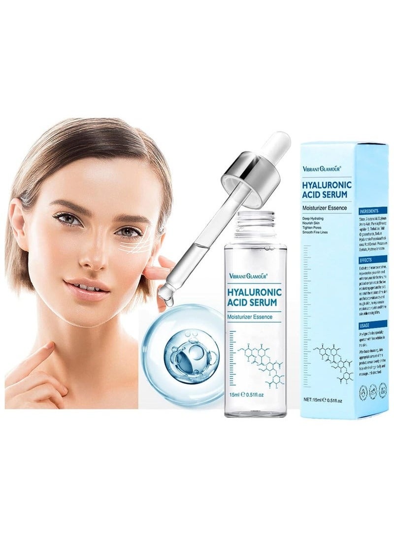 فايبرنت جلامور حمض الهيالورونيك الجوهر ، 15ml نقية حمض الهيالورونيك الوجه الجوهر ، حمض الهيالورونيك الظلام بالوعة تلف الجوهر ، نباتي ، ترطيب ، والتعاقد ، والحد من التجاعيد ومكافحة الشيخوخة الجوهر - Image 3