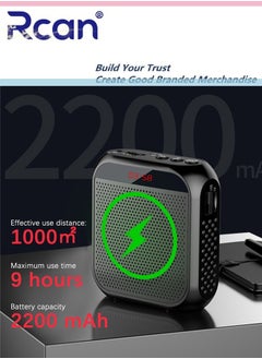 Rcan Portable Voice Amplifier with Wired Microphone Headset Rechargeable PA System Speaker Personal Microphone Speech Amplifier Power Amplifiers Loudspeaker for Teachers Metting Tour Guide  - Image 3