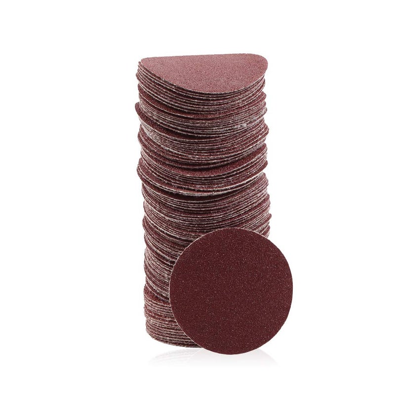 SPEEDWOX 100pcs Sanding Discs 2 inch Sandpaper 80 Grit Hook and Loop Sanding Discs for Sanders Drill Grinder Rotary Tools Attachment Woodworking Wood Auto, No Hole - Image 1