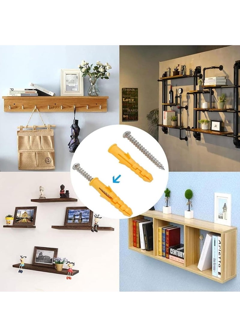 FengSVMA 200Pcs Plastic Drywll Anchors and self Tapping Screws Assortment Kit,Different Sizes of Wall Plugs and Screws Set with Organizer Box, self Drilling Anchor for HollowWall Hanging - Image 5