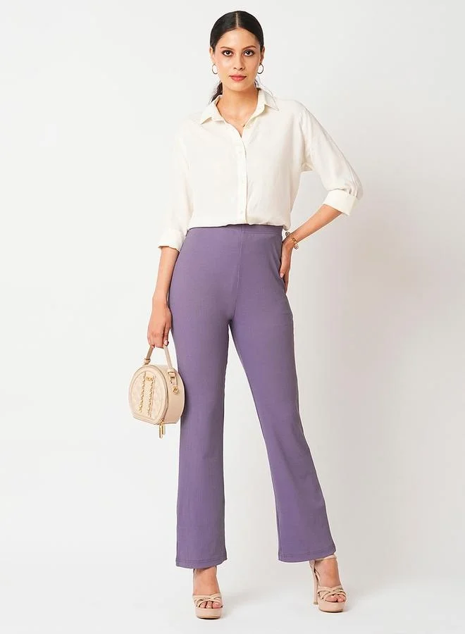globus Globus Rib Knit High-Rise Stretchy Slim Fit Treggings