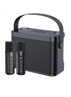 SU.YOSD YS-219 Karaoke Machine with 2 Wireless Microphones, Portable Bluetooth Speaker, LED Lights, FM Radio, Rechargeable Battery for Home, Parties & Travel – Perfect for Singing, Music, and Entertainment  - Image 1