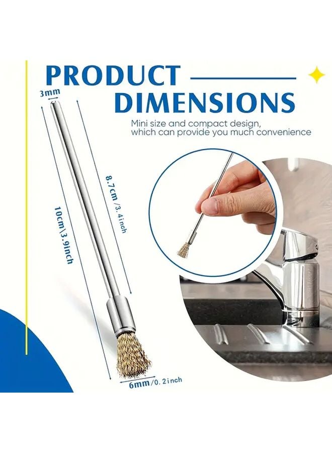 20pcs Steel Wire Brush Set Rust Paint Removal Drill Polishing Rotary Tool Accessories - Image 3