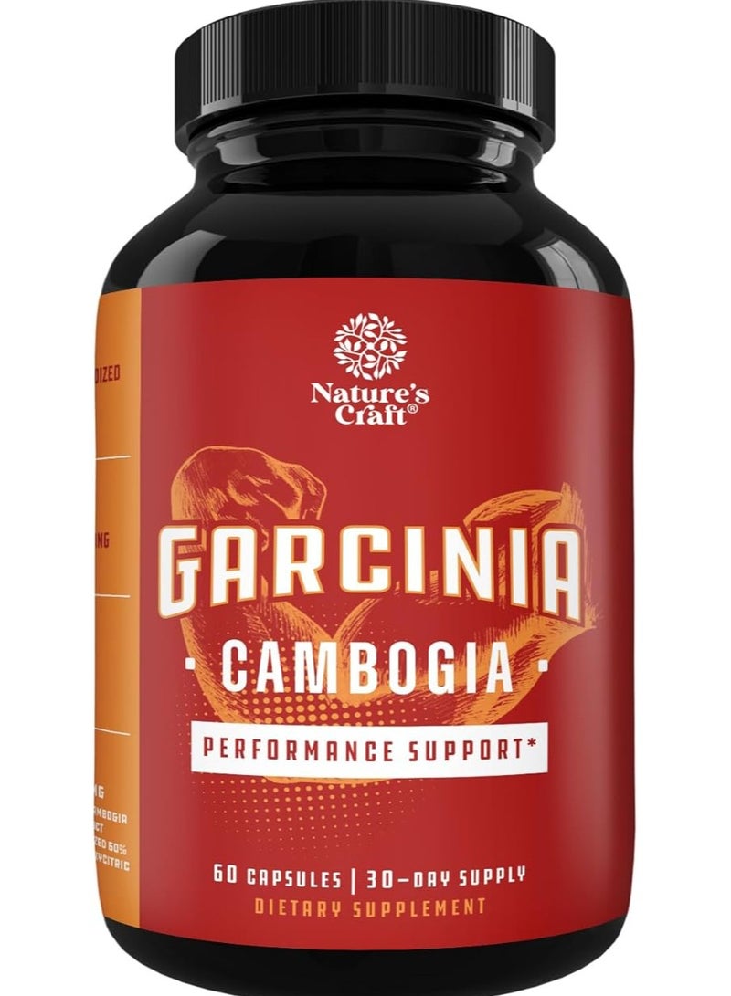 Natures Craft Pure Garcinia Cambogia Weight Loss Pills 95% HCA - Garcinia Cambogia Extract Herbal Supplement Fast Acting Natural Appetite Suppressant - Energy and Diet Pills for Women and Men with Hydroxycitrate - Image 1