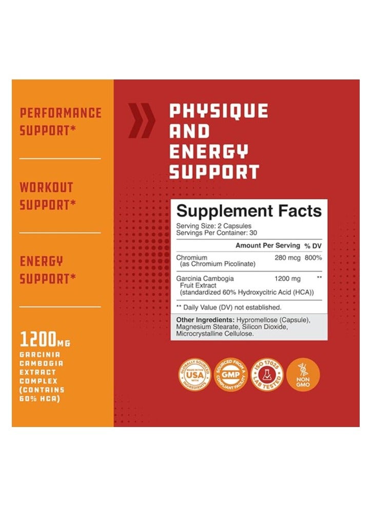 Natures Craft Pure Garcinia Cambogia Weight Loss Pills 95% HCA - Garcinia Cambogia Extract Herbal Supplement Fast Acting Natural Appetite Suppressant - Energy and Diet Pills for Women and Men with Hydroxycitrate - Image 3