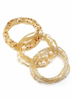 SYOSI SYOSI Waist Beads for Women, Belly Chain Adjustable Boho Multilayer Waist Chain, African Waist Beads Plus Size Bikini Jewelry, 3pcs  - Image 1
