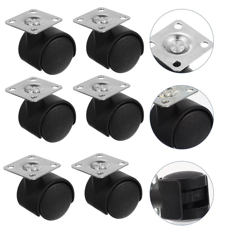 10Pcs Heavy Duty Swivel Casters Wheels 4 Inch Without Brake For Furniture Cabinets Carts - Image 4