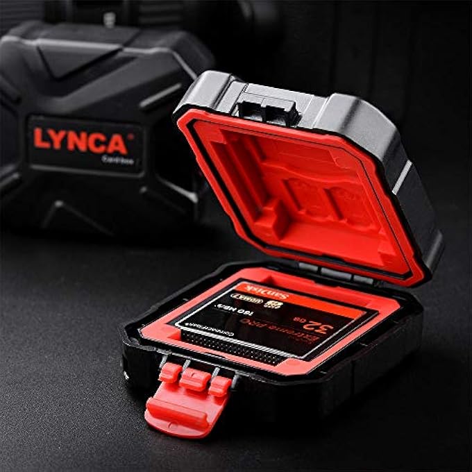 Lynca WATER-RESISTANT SMALL MEMORY CARD CASE, PROFESSIONAL WATERPROOF AND DUST-PROOF STORAGE HOLDER 2 CF/ 3 SD/ 2 XQD/ 2 MSD CARDS - Image 3