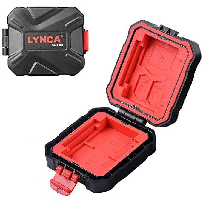 Lynca WATER-RESISTANT SMALL MEMORY CARD CASE, PROFESSIONAL WATERPROOF AND DUST-PROOF STORAGE HOLDER 2 CF/ 3 SD/ 2 XQD/ 2 MSD CARDS - Image 1