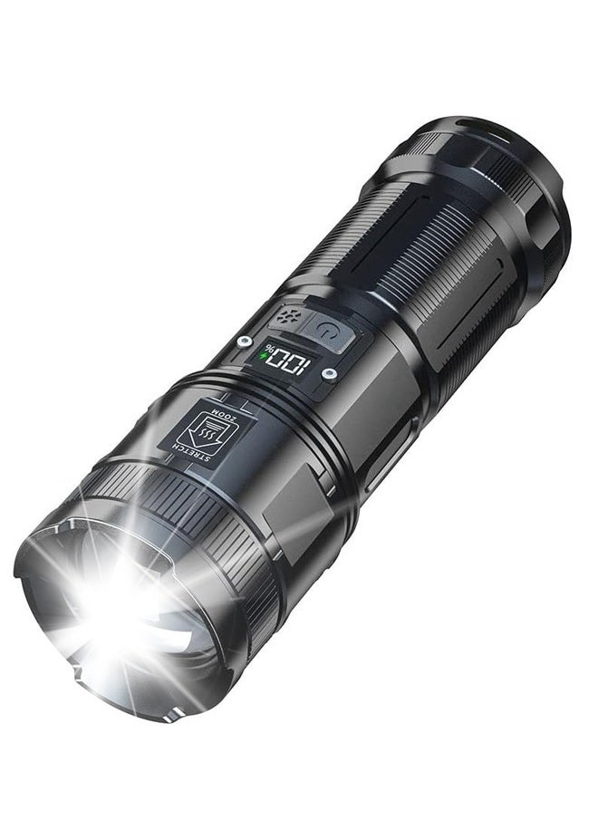 Generic - High-Power Long-Range Flashlight with USB Charging, Zoom Function & P90 LED – 3 Modes (Low/Medium/High) – Ideal for Outdoor Use - Image 1