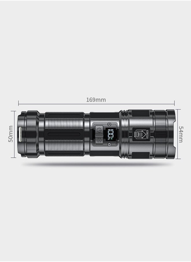 Generic - High-Power Long-Range Flashlight with USB Charging, Zoom Function & P90 LED – 3 Modes (Low/Medium/High) – Ideal for Outdoor Use - Image 1