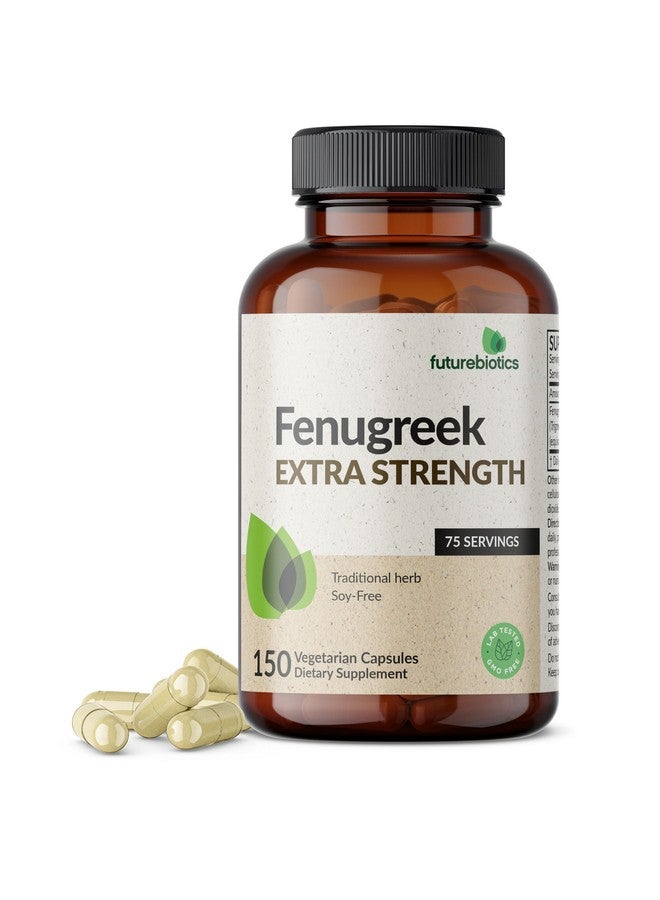 Futurebiotics Fenugreek Extra Strength Supports Overall Good Health & Well-Being, Non-GMO, 150 Vegetarian Capsules - Image 1