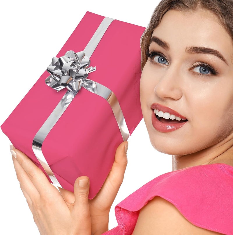 PLULON 60 Sheets Pink Tissue Paper Bulk, Colored Gift Wrap Tissue Paper Sheets for Packaging Birthday Gift Wrapping Wedding Baby Shower Easter Valentine Day Baby Shower Decorations Mothers Day Gifts - Image 5