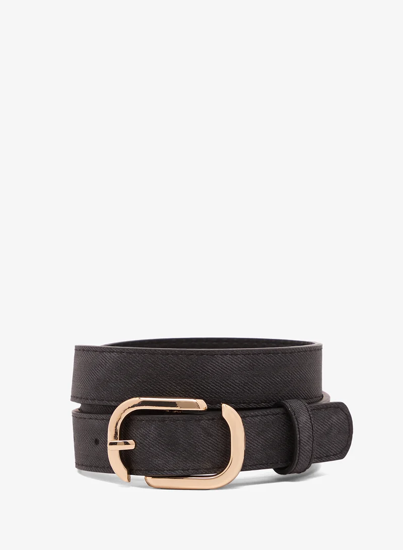 Ginger Jeans Belt In Textured Fabric With Buckle Detail