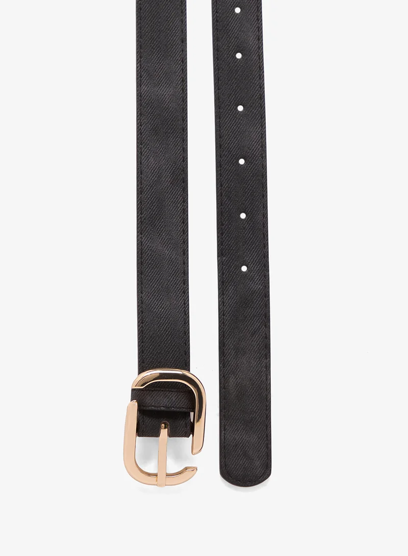 Ginger Jeans Belt In Textured Fabric With Buckle Detail