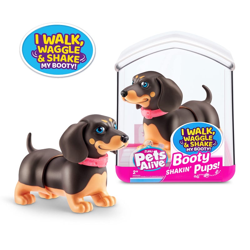 Pets Alive Booty Shakin' Pups (Frenchie & Dachshund) By Zuru 2 Pack Interactive Mini Dog Toys That Walk  Waggle  And Booty Shake  Electronic Puppy Toy For Kids And Girls - Image 2
