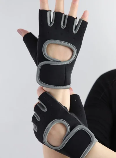 Styli Active Contrast Trim Peep Arm Back Weight Lifting Gloves