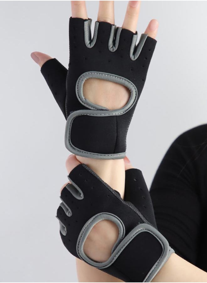 Styli Contrast Trim Peep Arm Back Weight Lifting Gloves  - Image 1