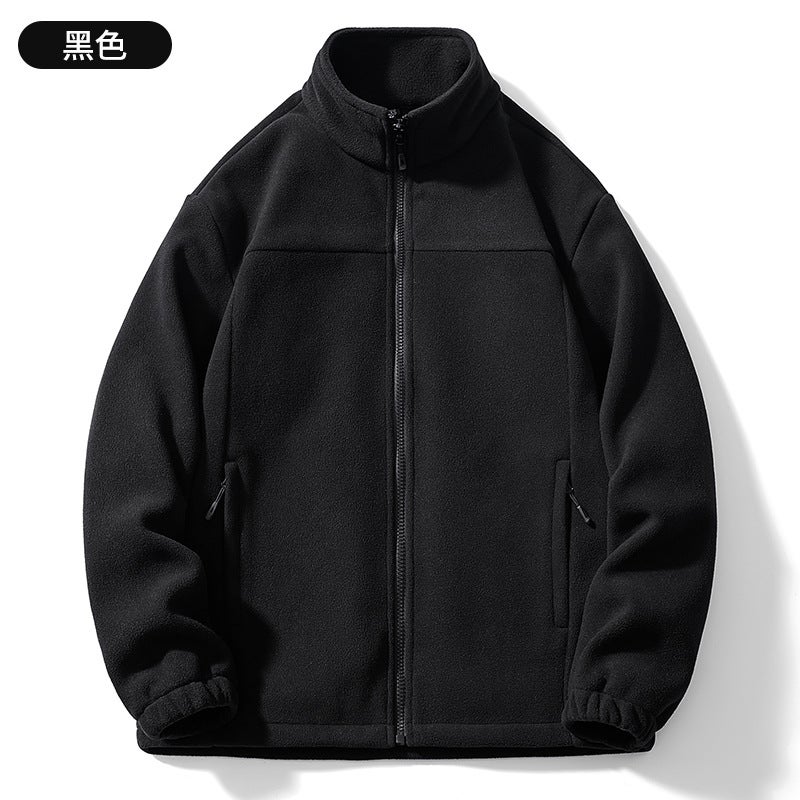 Fleece Jacket For , Windproof And Warm, Polar Fleece Jacket, Softshell Jacket With Thickened Fleece Lining, Color-Blocking, Can Be Worn Outside - Image 1