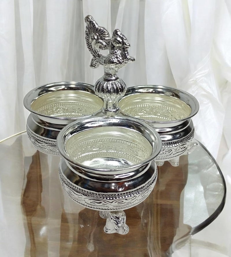 Sigaram Brass 55x5 Inch 3 Cup Panchwala with Leg for Home Pooja Decore K4495 - Image 3
