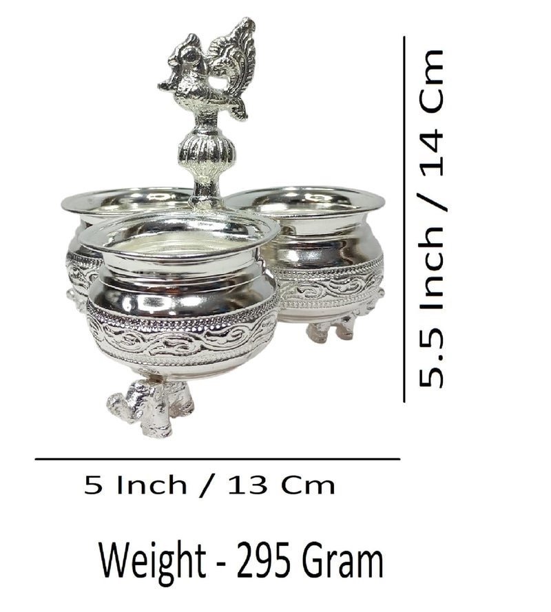 Sigaram Brass 55x5 Inch 3 Cup Panchwala with Leg for Home Pooja Decore K4495 - Image 5