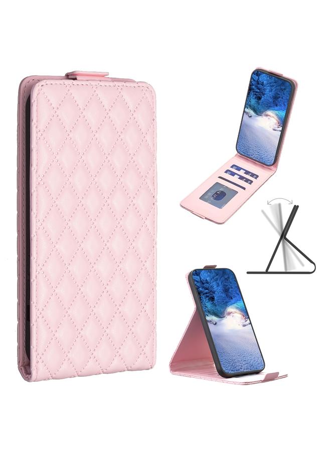 اس-توب جراب هاتف OPPO A98 5G Diamond Lattice جراب هاتف جلدي عمودي قابل للطي - Image 1