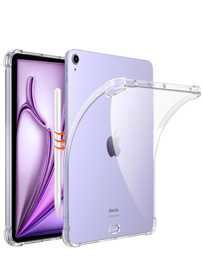 DUSALA Compatible with IPad Air 13 Inch (M2) 2024 Case Ultra Clear Soft Flexible Transparent TPU Skin Bumper Back Cover Shell for IPad Air 13 - Image 1