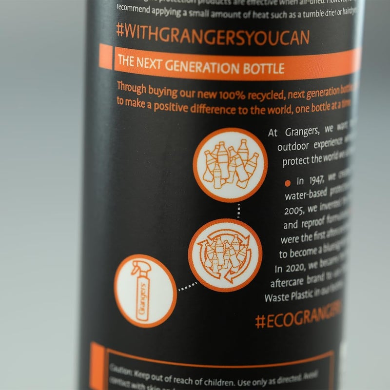 Grangers Performance Repel | 275ml Waterproof Spray | Durable Waterproofer for all Outdoor Clothing | Hiking | Waterproof Jacket | 100% Recycled - Image 2