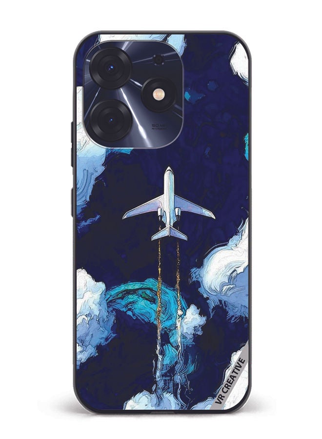 VR CREATIVE غطاء حماية لتكنو سبارك 10 برو تصميم طائرة متعدد الألوان - Image 1