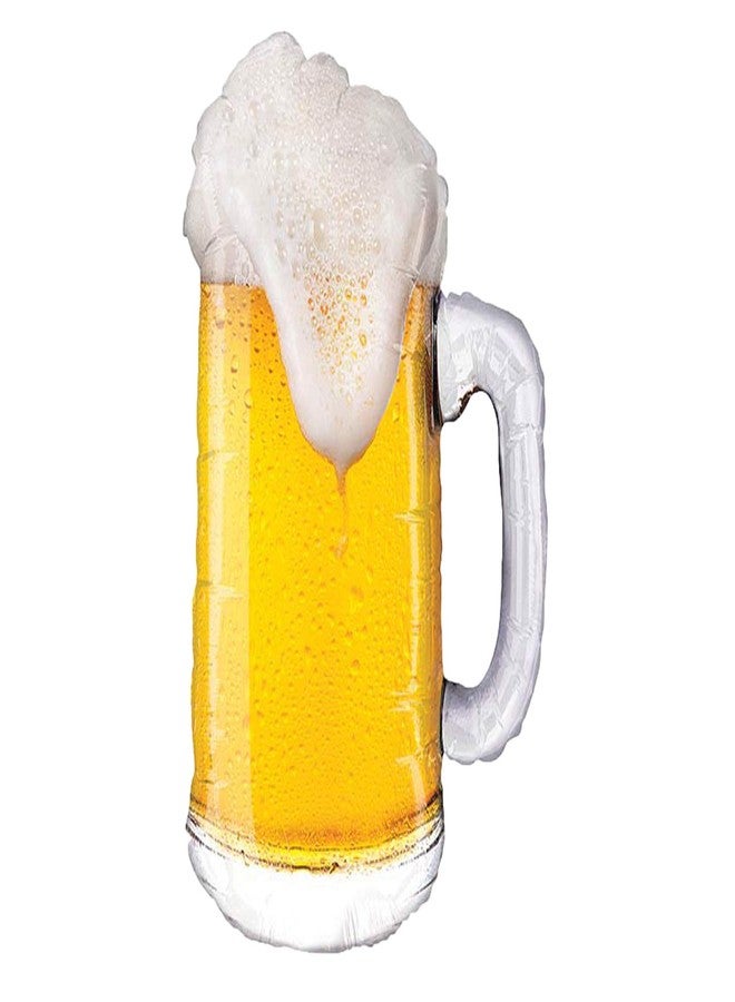 Artisan Owl Realistic Foaming Beer Mug 34" Foil Party Balloon - Image 1