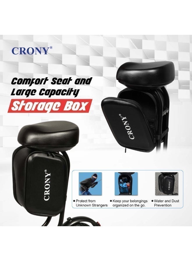 كروني سكوتر كهربائي للأطفال M365، 500 واط، بطارية 36 فولت 7.8 أمبير/ساعة، سرعة آمنة من 25 إلى 35 كم/ساعة، مدى قيادة طويل من 15 إلى 20 كم، سكوتر كهربائي خفيف الوزن قابل للطي للأولاد والبنات، مقود قابل للتعديل، مصابيح LED، هيكل قوي، حمولة 120 كجم، تسارع سلس مناسب للمبتدئين، نظام فرامل ثابت، تصميم ممتص للصدمات، سكوتر كهربائي محمول صغير الحجم للمراهقين والأطفال، مقعد M365 مع نظام تعليق على شكل زهرة قطة - Image 3